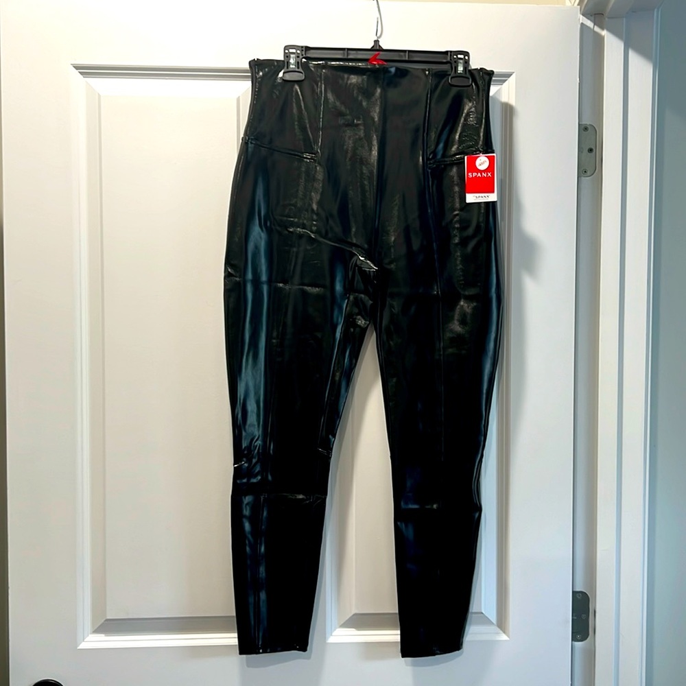 SPANX patent leather leggings, x-large petite, brand new with tags